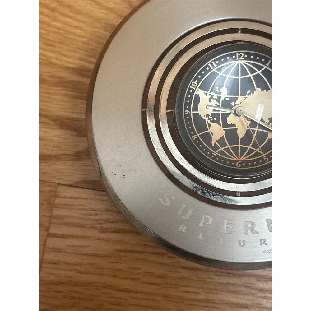 Superman Returns Rotating Desk Clock Warner Bros Promotional Prop Collectible